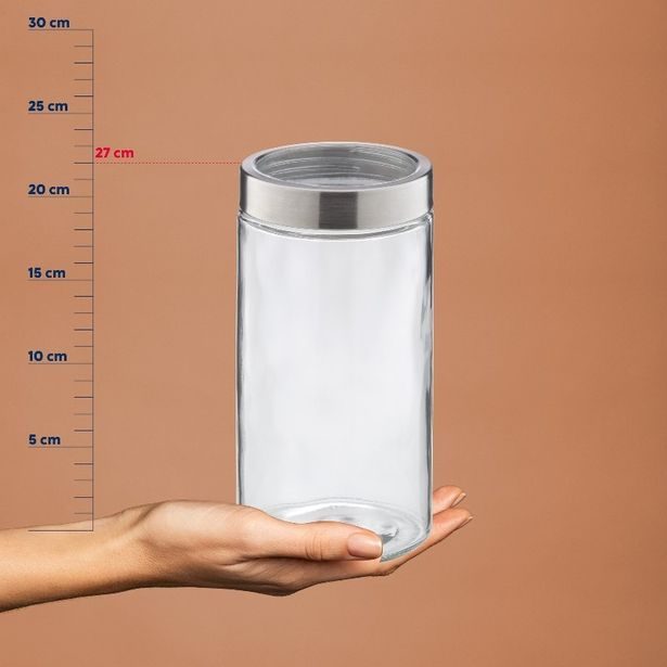 KELA Dóza na potraviny Kara sklo transparentní 22,0cm 11,0cm 1,7l KL-15296