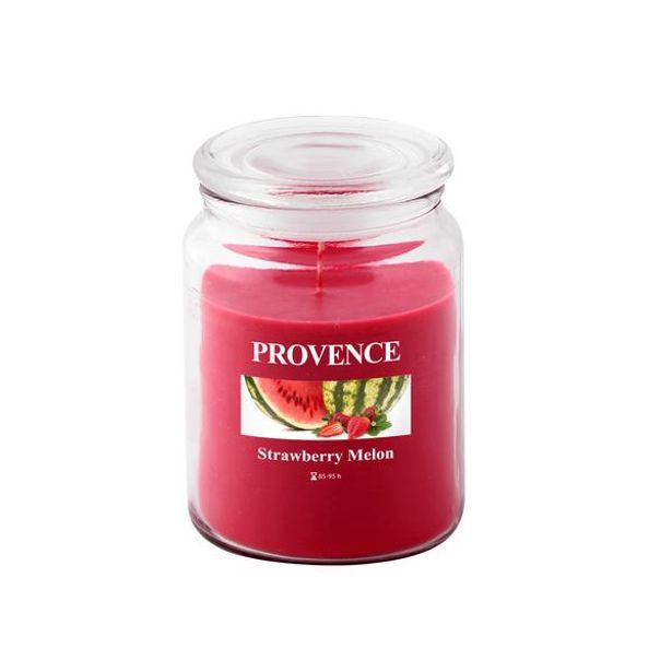 Provence SVÍČKA VE SKLE S VÍČKEM 510G, JAHODA+MELOUN_hamashop