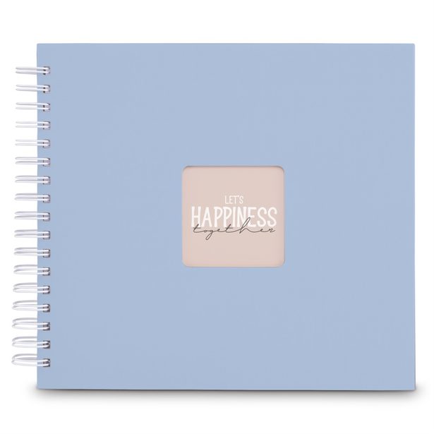 Hama album klasické spirálové FINE ART 28x24 cm, 50 stran, lagoon, bílé listy