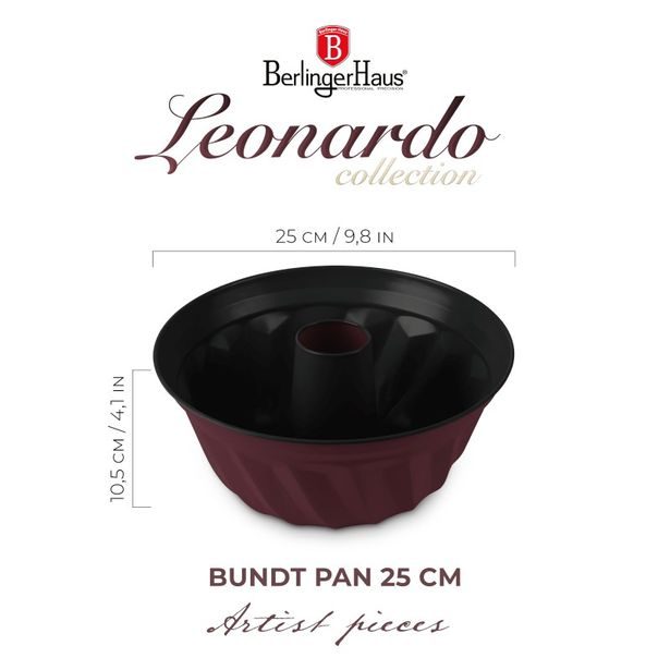 BERLINGERHAUS Forma na bábovku s titanovým povrchem 25 cm Leonardo Collection BH-7996