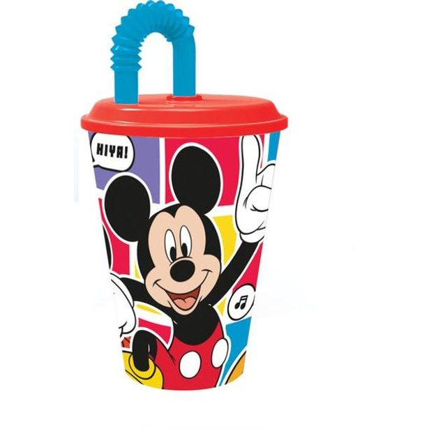 STOR KELÍMEK S BRČKEM MICKEY 430 ML, PLAST_hamashop