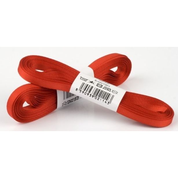 stuha text.10m/6mm červená TAFTOVÁ