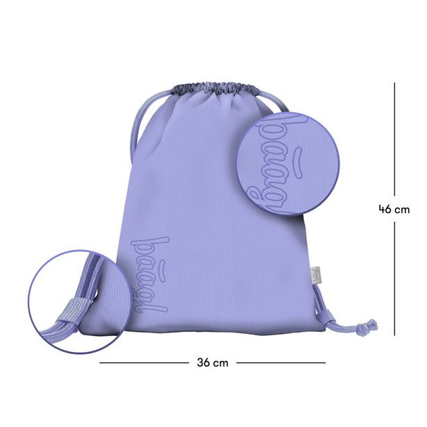 BAAGL 3 SET Skate Lilac: batoh, penál, sáček
