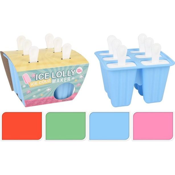 tvořítko na 6ks nanuků, 4barvy, plast