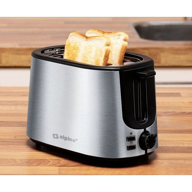 ALPINA Topinkovač na 2 topinky nerez ocel 1000W ED-247350