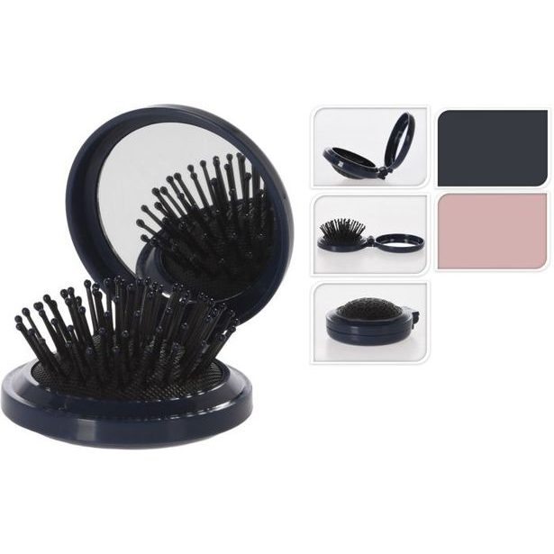 zrcátko kabelkové, vč.kartáče na vlasy