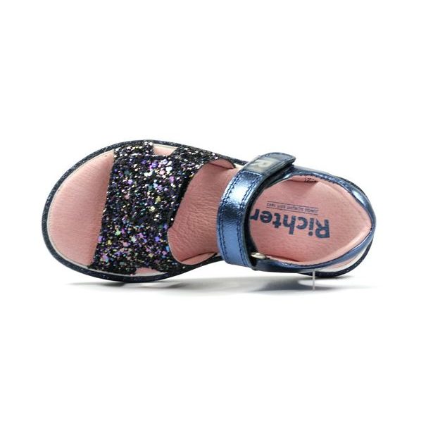 Dívčí kožené sandálky Richter - petrol/atlantic