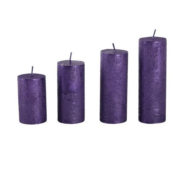 Provence SVÍČKY ADVENTNÍ 4KS, FIALOVÉ_hamashop