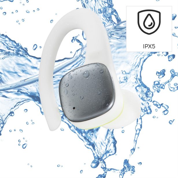 Hama Bluetooth sluchátka Spirit Athletics s klipem, pecky, nabíjecí pouzdro, bílá