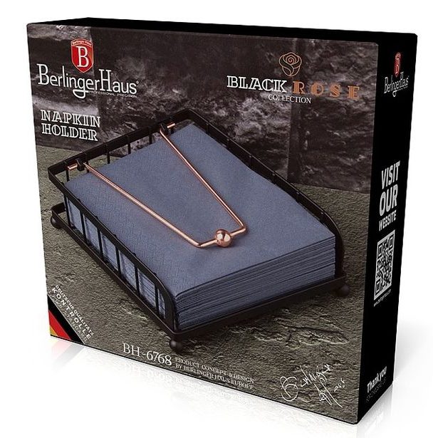 BERLINGERHAUS Držák na ubrousky Black Rose Collection BH-6768
