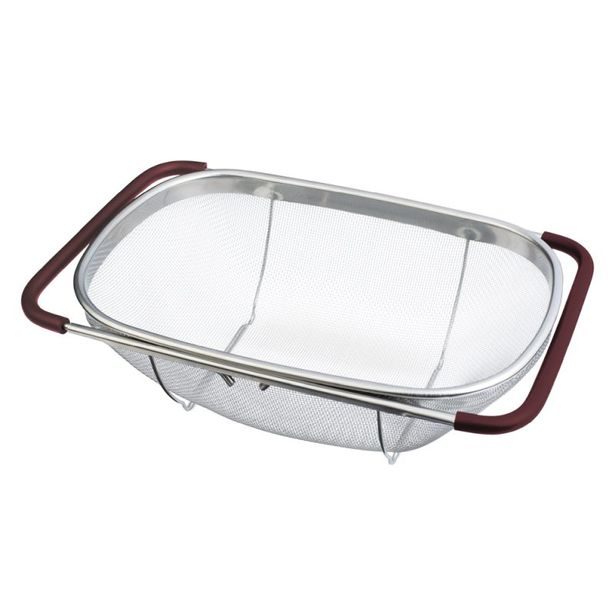 BERLINGERHAUS Cedník s výsuvnými rukojeťmi na dřez nerez Leonardo Collection BH-8824