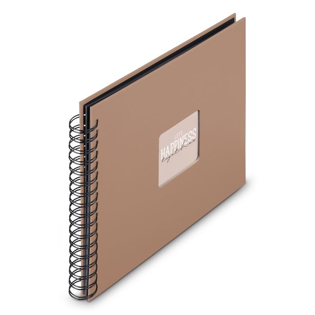 Hama album klasické spirálové FINE ART 28x24 cm, 50 stran, mousse, černé listy