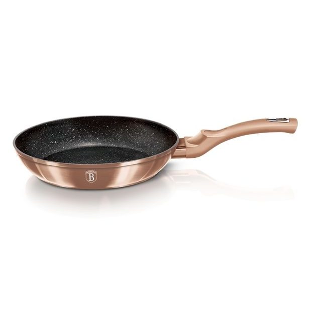 BERLINGERHAUS Pánev s mramorovým povrchem 30 cm Rosegold Metallic Line BH-1511