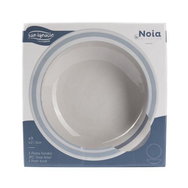 SAN IGNACIO Talíř hluboký sada 3 ks NOIA 20 cm BGEU-6206