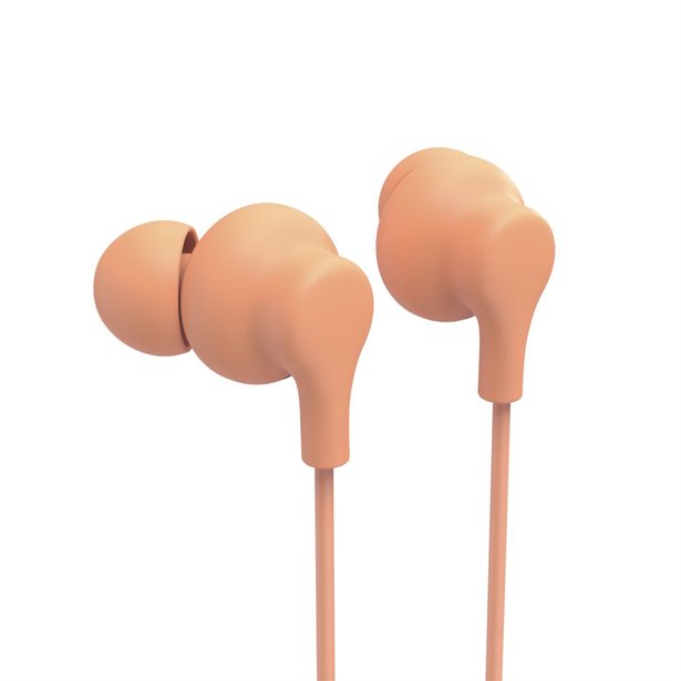 Hama USB-C sluchátka s mikrofonem Curly, špunty, oranžová