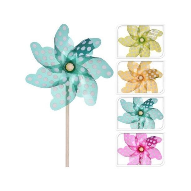 zápich větrník 55cm, d22cm, transparent, dekorace