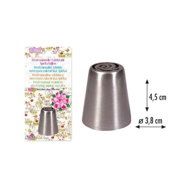 špička d38x45mm RŮŽE TRY-R2, zdobící, NR
