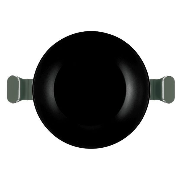 BERLINGERHAUS Pánev wok s poklicí a titanovým povrchem 30 cm Matte Green Collection BH-8160