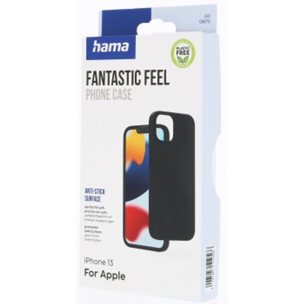 Hama Fantastic Feel, kryt pro Apple iPhone 13, hebký povrch, černý