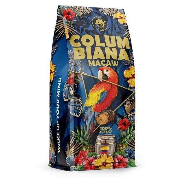 Blue Orca Columbiana Macaw, zrnková káva, 1 kg, 100% Arabica