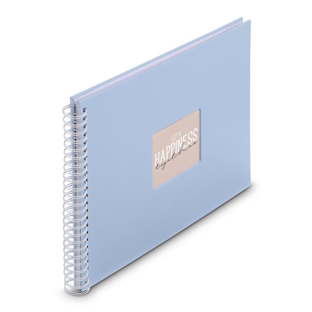 Hama album klasické spirálové FINE ART 36x32 cm, 50 stran, lagoon, bílé listy