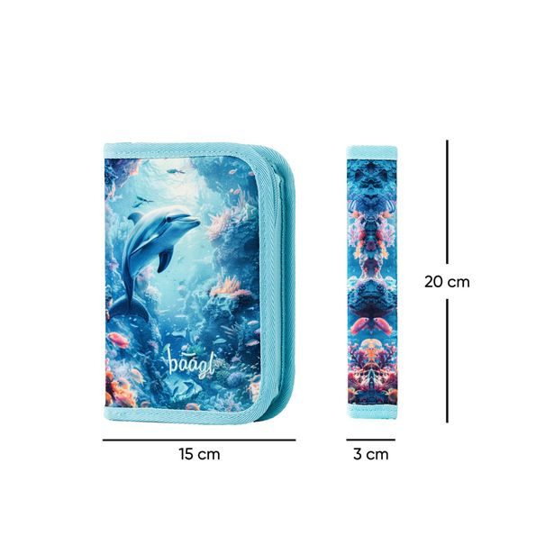 BAAGL SET 3 Zippy Delfín: aktovka, penál, sáček