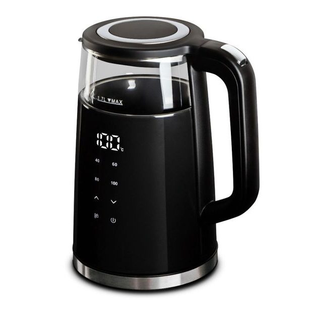 BERLINGERHAUS Rychlovarná konvice s regulací teploty digitální 1,7 l Matte Black Collection BH-9476