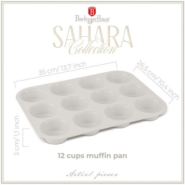 BERLINGERHAUS Forma na muffiny s nepřilnavým povrchem 12 ks Sahara Collection BH-7948
