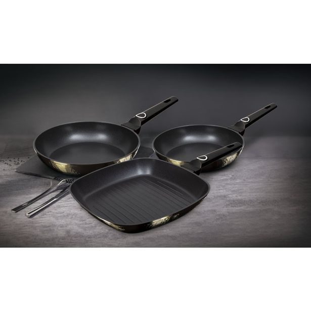 BERLINGERHAUS Sada pánví s titanovým povrchem 3 ks Primal Gloss Collection steak BH-6073