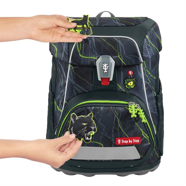 Školní aktovka Step by Step FIT, Danger Cat Chiko - 5 dílný set, AGR certifikát