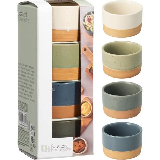 EXCELLENT HOUSEWARE Sada misek na pochutiny 4 ks 6,5 x 4 cm KO-210001070