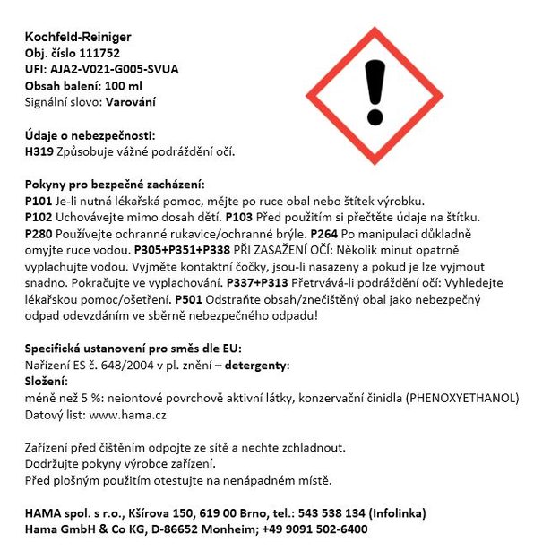 Xavax set pro čištění/údržbu sklokeramických/indukčních varných desek, 3dílný