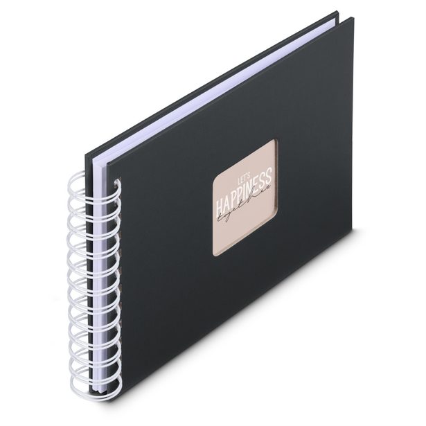 Hama album klasické spirálové FINE ART 24x17 cm, 50 stran, nová černá, bílé listy