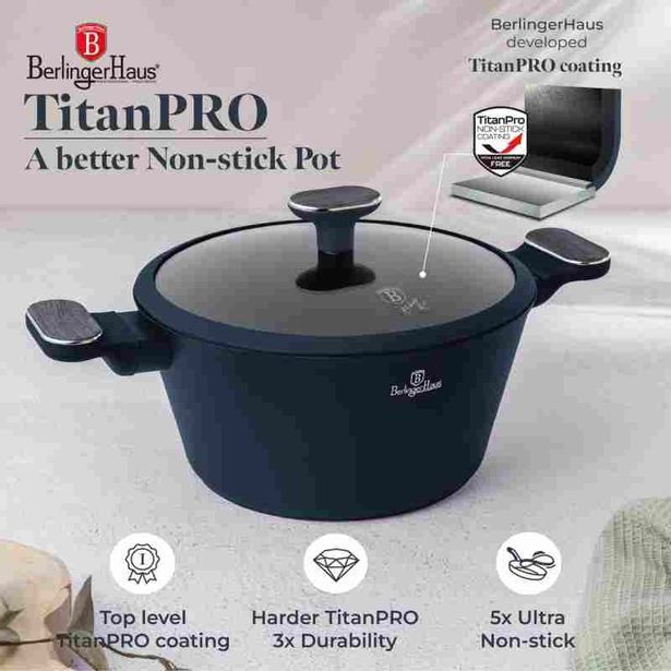 BERLINGERHAUS Sada nádobí s titanovým povrchem 10 ks Deep Sea Collection BH-8381