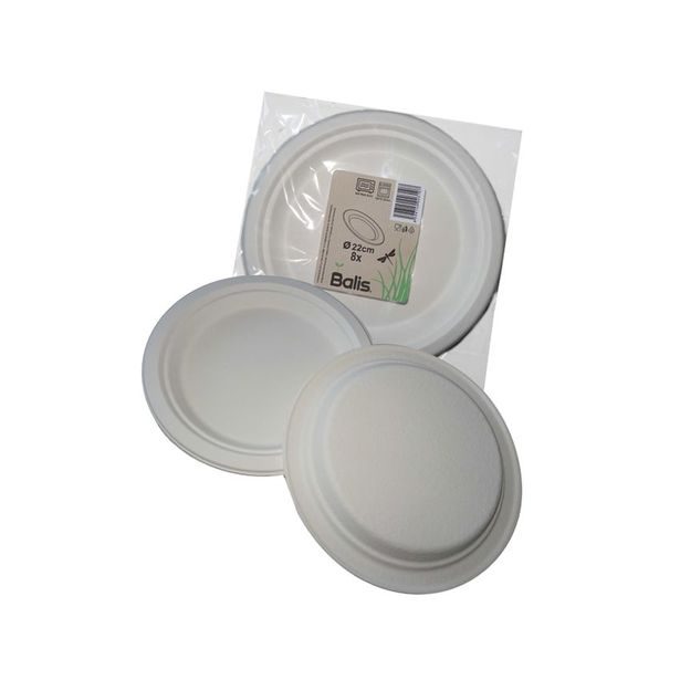 talíř d22cm hlubší, 8ks, pevný, i do MV trouby, papír