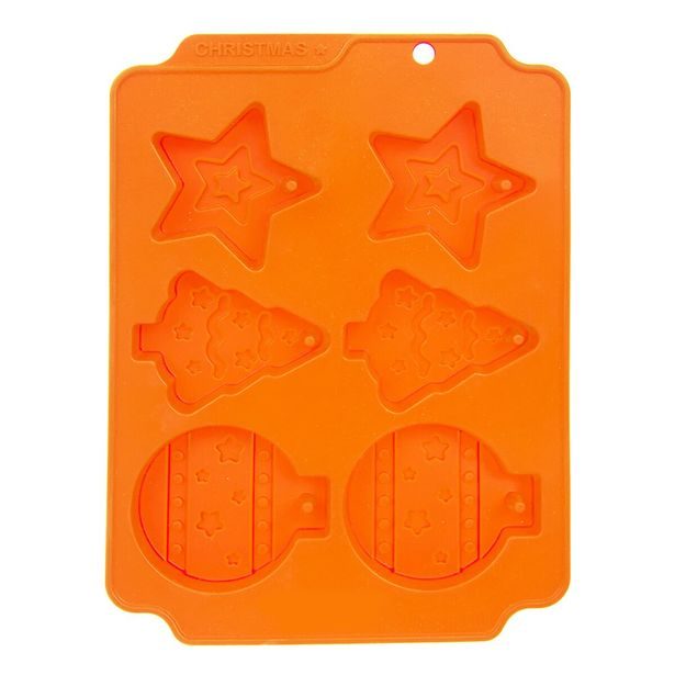 Forma silikon Vánoce ozdoby 6 oranžová