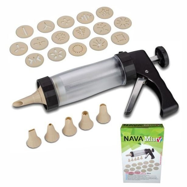 lis na těsto 22cm MISTY+23ks zdob.nástavce, NR/plast