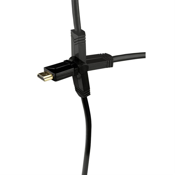 Hama HDMI kábel vidlica - vidlica, otočné vidlice (2 osi), pozlátený, 3*, 3 m