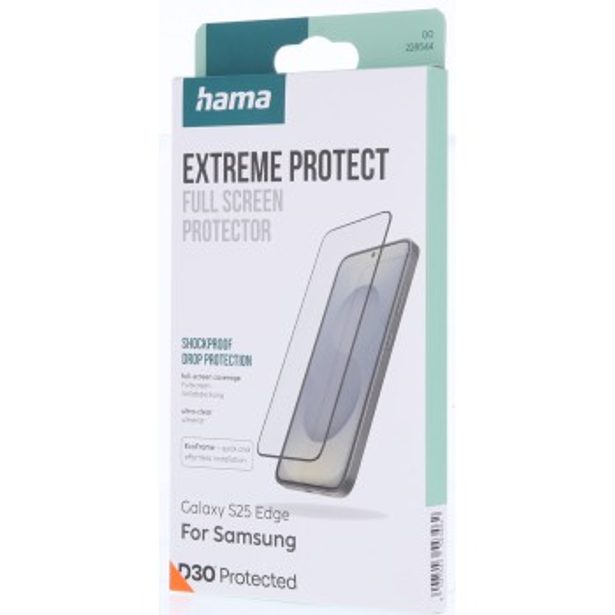 Hama Extreme Protect, ochranné sklo na displej pro Samsung Galaxy S25 Edge, licence D3O®