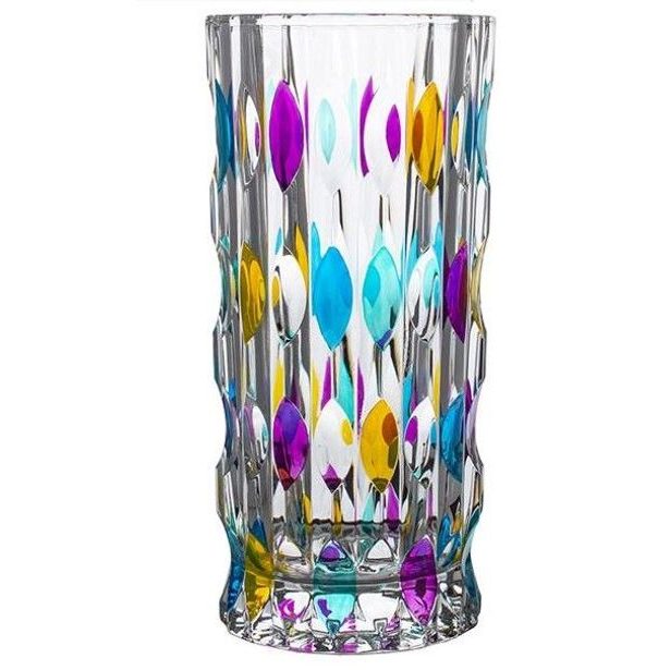váza 28cm, BOHEMIA PR. JOKER COLOUR, barev. sklo