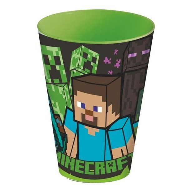 kelímek 0,43l, zelený MINECRAFT, plast