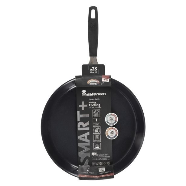 MASTERPRO Pánev s nepřilnavým povrchem SMART 28cm nerez BGEU-4319