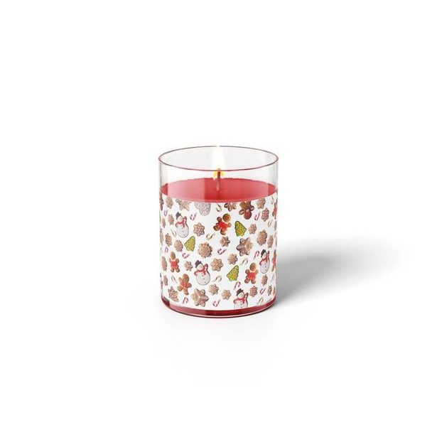 Provence SVÍČKA VE SKLE VÁNOČNÍ CUKROVÍ 7X8CM 135G_hamashop