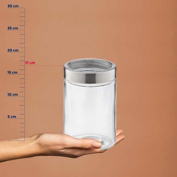 KELA Dóza na potraviny Kara sklo transparentní 17,0cm 11,0cm 1,2l KL-15295