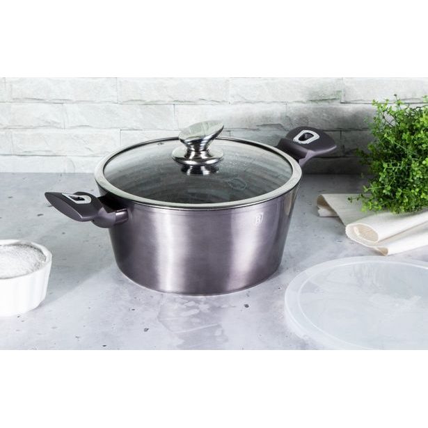 BERLINGERHAUS Sada nádobí s mramorovým povrchem 13 ks Carbon PRO Line BH-6886