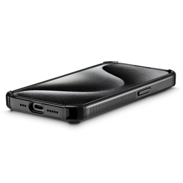 Hama Extreme Protect, kryt pro Apple iPhone 16e, materiál D3O®, průhledný černý