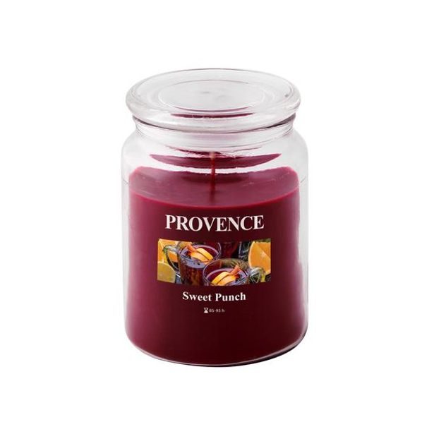 Provence SVÍČKA VE SKLE S VÍČKEM 510G, SLADKÝ PUNČ_hamashop