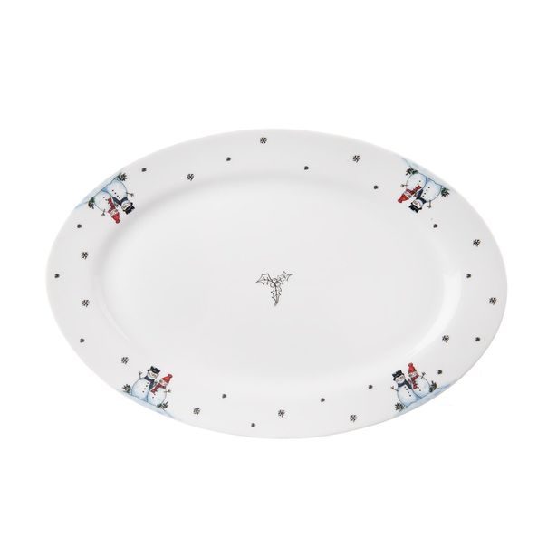 Servírovací talíř SNĚHULÁK 30x20,5 cm