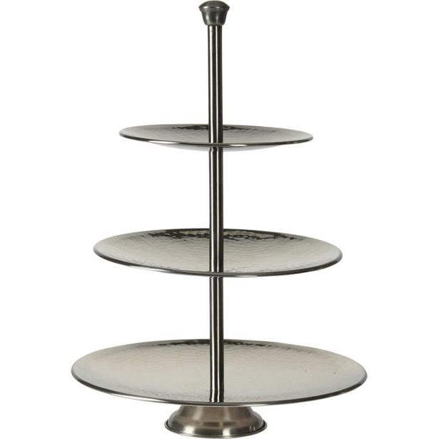 EXCELLENT HOUSEWARE Etažér třípatrový nerez tepaný KO-A12441130