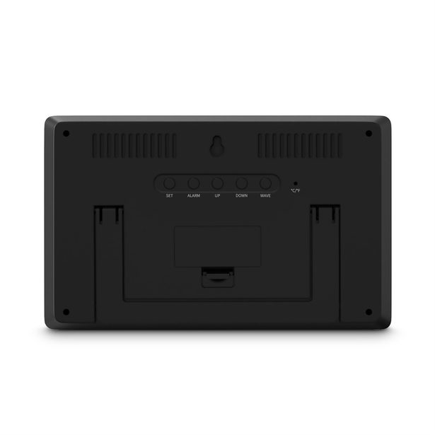 Hama Lombok, digitální teploměr/vlhkoměr, DCF hodiny, pro zavěšení/postavení, černý